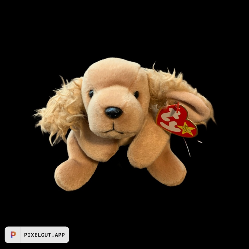1997 Ty The Beanie Babies Collection Spunky Dog Plush Toy Rare Mint